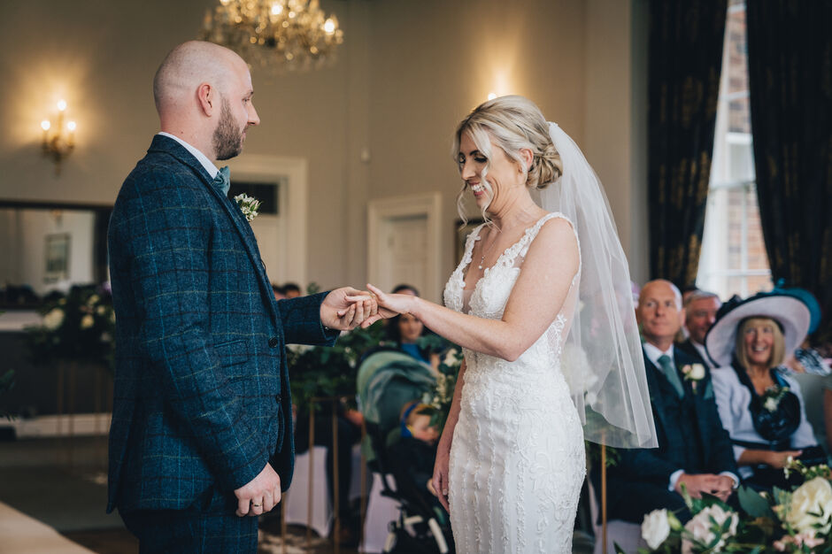 Exchange of Wedding Vows Brocton Hall Stafford wedding venue