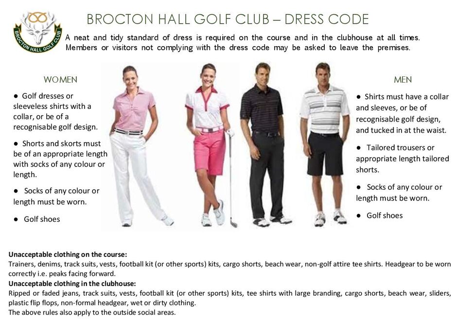 Dress Code :: Brocton Hall Golf Club